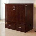 thumbnail image 3 of AFI Hamilton Twin XL Solid Wood Murphy Bed Chest with Built-In Charger in Walnut, 3 of 17