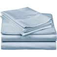 thumbnail image 4 of 300 Thread Count 100% Egyptian Cotton 4-Piece Bed Sheet Set (1 Flat, 1 Fitted Sheet, 2 Pillow Covers) 24 Inches Deep Pocket Solid Pattern, 4 of 6