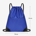 thumbnail image 4 of yeacher Royal Blue Oxford Cloth Drawstring Backpack for Gym, Travel, and Outdoor Adventures, 4 of 6