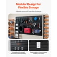 thumbnail image 4 of VEVOR 8 x 4 ft Slat Wall Paneling PVC Black Garage Slatwall with Modular Design, 4 of 9