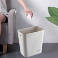 thumbnail image 4 of TopLLC Garbage Can, Trash Can, Kitchen Trash Can Rectangular Open Top Waste Bin Suitable For Home Bathroom Kitchen Bedroom Office Waste Bin Modern Design Plastic Waste Bin rubbish bin, 4 of 7
