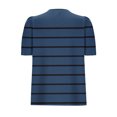 thumbnail image 4 of Pisexur Hauts pour Femmes, Hauts de Sortie pour Femmes & T-Shirt à Manches Courtes Col Rond Imprimé, Haut Ample, Hauts de Printemps pour Femmes Marine, P, 4 of 5