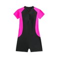 thumbnail image 1 of Pisexur Girls and Boys One Piece Rash Guard Swimsuit Kid Water Sport Short Swimsuit UPF 50+ Sun Protection Bathing Suits 1-16 Years, 1 of 7