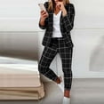 thumbnail image 2 of Kcodviy Femmes 2 Pcs Décontracté Léger Grande Taille Salopettes de Neige Femmes Poids Mince Mince Manteau Extensible Tailleur Femme Manches Longues Pantalon de Bureau+ Tailleurs Pantalons Juniors Manteaux Vêtements d'Extérieur Complets, 2 of 9