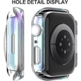thumbnail image 2 of KOMI 2-Pack for Apple Watch Series 9/8/7/6/5/4/Series SE/SE 2 45mm All-around Screen Protector Case, Tempered Glass Screen Protector Case Ultra-thin for iWatch 45mm Protection Cover - Color Clear, 2 of 5