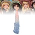 thumbnail image 4 of 30cm Pink Blue Gradient Long Hair Doll Wig Soft Silk Material, Support Styling and Restyling, Head Skin Showing Treatment, 4 of 7