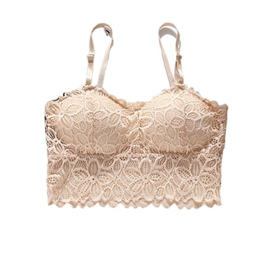 Soutien-Gorge Léger en Dentelle Douce Simple Aguichant Respirante Sans Armature, Taille Moyenne
