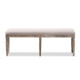 thumbnail image 2 of Baxton Studio Banc Clairette en Beige et Marron, 2 of 6