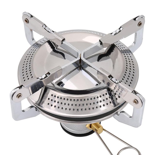 FAGINEY Réchaud Rond Portable en Alliage de Titane pour Camping Mini Pique-Nique, Réchaud de Camping, Brûleur de Réchaud