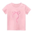 thumbnail image 1 of T-Shirt Confortable à Manches Courtes Décontracté pour Fille HVOBBTY, Haut à Manches Courtes à Col Rond Imprimé de Lettres Décontracté pour Filles Rose, 3 Ans, 1 of 3
