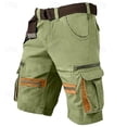 thumbnail image 2 of WRKEKC Mens Casual Shorts Breathable Solid Color Multiple Pockets Outdoor Work Shorts 5-Inch Inseam without Belt for Casual Wear, 2 of 4