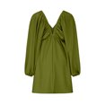 thumbnail image 5 of Robe Longueur Genou pour Femmes Col en V Longueur Genou Robe à Manches Longues Aguichant Rétro Robe Ample Aguichant Longue Robe pour Femmes Robe Ample pour Femmes Longue Robe Aguichant pour Femmes, 5 of 5