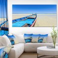 thumbnail image 1 of Bateau à Longue Queue à la Plage - Impression sur Toile d'Art de Bord de Mer, 1 of 4