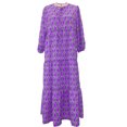 thumbnail image 5 of LSLJS Woman Dress Geometric Printed Bubble Sleeved Plus Size Dress, 5 of 5
