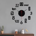 thumbnail image 2 of Meitianfacai Frameless DIY Wall Mute Clock Mirror Sticker Home Office Decor, Black, 2 of 7