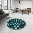thumbnail image 4 of Ahgly Company Machine Washable Indoor Rectangle Transitional Deep Teal Green Area Rugs, 5' x 8', 4 of 7