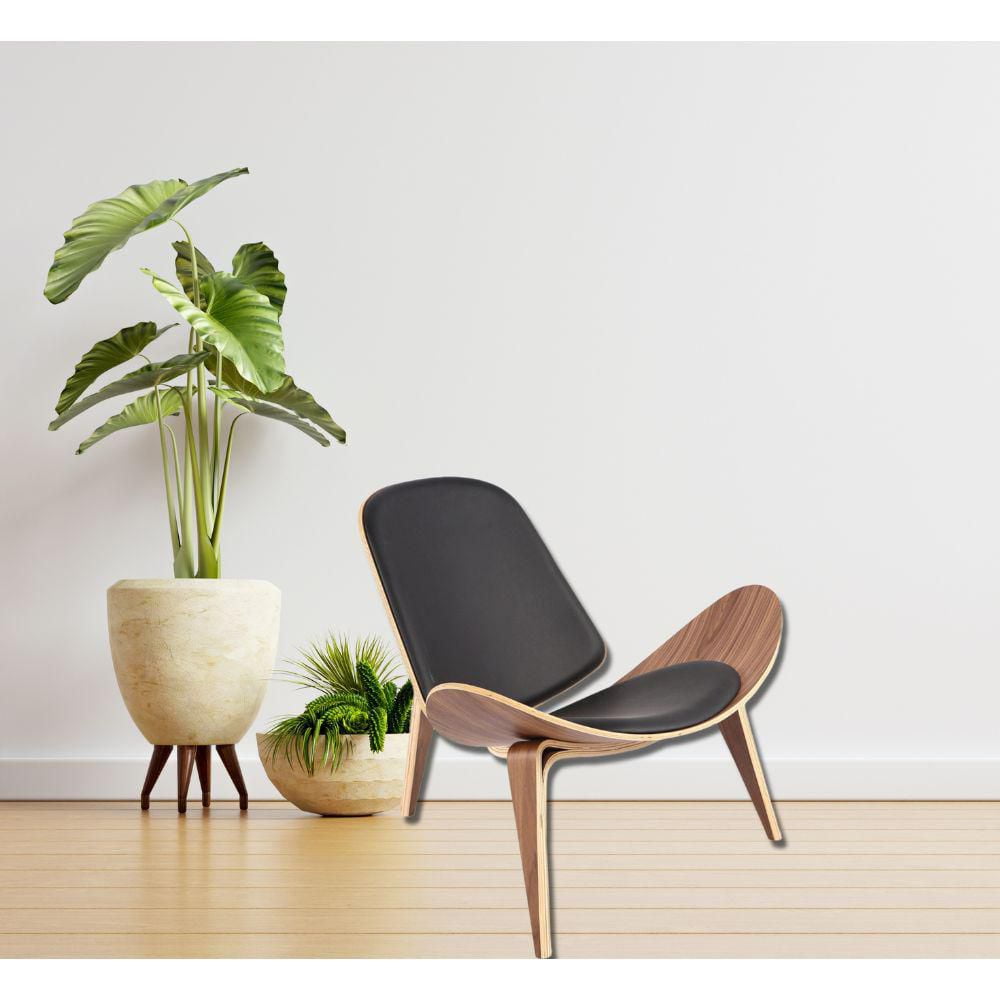 Fauteuil de salon Take Me Home au design luxueux et moderne avec pieds en bois élégants et siège rembourré en cuir de qualité supérieure pour les espaces de vie