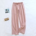 thumbnail image 2 of Womens Fashion Casual Elastic Drawstring Waist Print Pocket Long Pants, 2 of 8