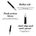 thumbnail image 4 of Wdhugt Black Black 10 Pack Retractable Ballpoint Pen Office School Supply Writing Pen Set Click Pen Bulk Pens Fine Point Ink Pens Black Ink Refillable Pens Office Supplies, 4 of 6