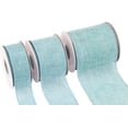 thumbnail image 3 of Joycrosso Burlap Wired Edge Ribbon 4 inch x 10 Yards, Island Blue, Ideal for Crafting, Gift Wrapping, Wreath, Christmas Tree, and Rustic Wedding Decorations, 3 of 4