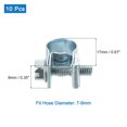 thumbnail image 2 of Unique Bargains 10Pack Mini Fuel Line Pipe Hose Clamp Clip, Adjustable 7-9mm, Zinc Plated, 2 of 5