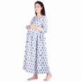 thumbnail image 1 of DWEEP SARA Robe de Maternité Blanche et Bleue à Blocs Imprimés, TTG/44, 1 of 5