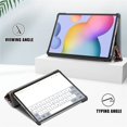 thumbnail image 4 of Étui Antichoc pour Samsung Galaxy tab s7 fe, Étui Pliable avec Support, Étui de Tablette pour Sam S8 Plus s7 Plus 12.4 Pouces S8 11 Pouces, Couverture Rouge tab S8 11 Pouces, 4 of 6