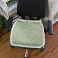 thumbnail image 4 of Cushion Pad, Linen Fabric, Breathable Mesh Design, Ergonomic Support, for Office/computer, Seating Comfort, Durable Woven Material, Home Office Decor, Desk Chair Cover, Travel Friendly Pad Hzhnb, 4 of 9