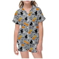 thumbnail image 1 of WEAIXIMIUNG Ensemble de Pyjama à Manches Courtes et Col Boutonné Imprimé pour Enfants 4-5 Ans, 1 of 4