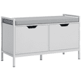 thumbnail image 1 of HOMCOM Shoe Bench w/ Seat Cushion, Shoe Storage Bench, Shoe Cabinet, White, 1 of 10