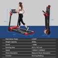 thumbnail image 2 of Gymax Folding 2.25HP Electric Treadmill Running Machine w/ LED Display Red, 2 of 10