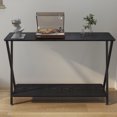 thumbnail image 3 of Console Table 33.5" – Narrow Entryway Table with Metal Frame, Sofa Table for Behind Couch, Hallway or Living Room Accent Display, 3 of 7