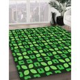 thumbnail image 3 of Ahgly Company Machine Washable Indoor Square Transitional Lime Green Area Rugs, 6' Square, 3 of 7