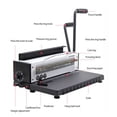 thumbnail image 2 of Manual Wire Binding Machine 34 Holes Metal Spiral Wire Spool Binding Machine A4 Binder Puncher Machine 1pc ,Wear Resistant, 2 of 6