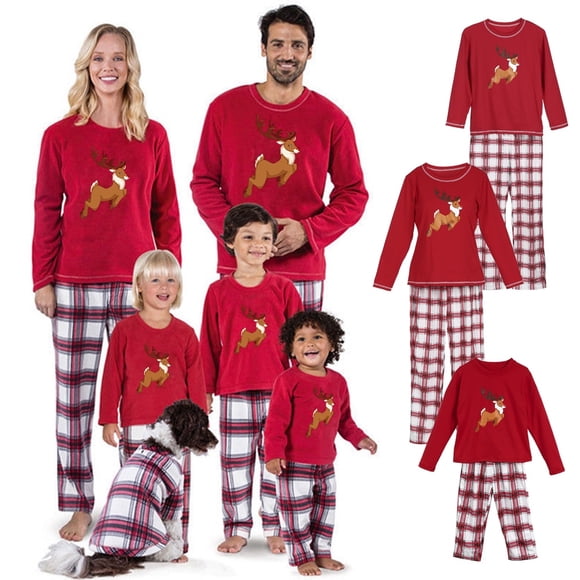 Pyjamas de Noël Assortis pour Adultes et Enfants, Ensemble de Nuit de Noël