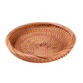 thumbnail image 4 of yuksok Wicker Basket Wicker Tray, Round Table Decorative Snack Organizer Basket, Fruit S, 4 of 9