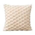 thumbnail image 1 of Aodebiao Easter Faux Weaving Snowflake Velvet Solid Color Pillow Office Sofa Lumbar Support Pillow Bedside Support Pillowcase Cushion for Couch Sofa Bedroom Patio Balcony, 1 of 7