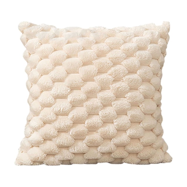 Aodebiao Easter Faux Weaving Snowflake Velvet Solid Color Pillow Office Sofa Lumbar Support Pillow Bedside Support Pillowcase Cushion for Couch Sofa Bedroom Patio Balcony
