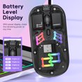 thumbnail image 3 of Wireless Gaming Mouse, BT 5.0/2.4G 2 Mode USB Optical RGB Compact and Portable Mous for Laptops, Smooth Tracking, Rechargeable Silent LED, 3 of 7