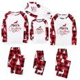 thumbnail image 4 of Pisexur Christmas Pajamas for Family Add Festive Atmosphere Family Christmas Pjs Matching Sets Reindeer and Snowflake Patterned Sleepwear Xmas PJS Set for Couples and Kids Christmas Pajamas, 4 of 5