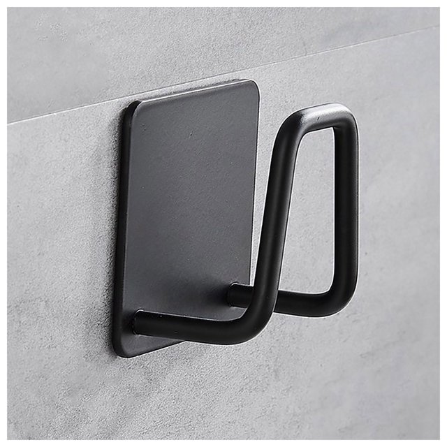 Oleegame 1PC Shower Soap Dish With Hook Punch-free Sponge Rack Stainless Steel Sponge Empty Water Rack Rag Storage Rack Sink Rack Black