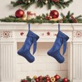 thumbnail image 1 of Iumwxz White Velvet Christmas Stocking with Snowflake and Star Patterns 40x19cm Holiday Tree Ornament Sock with Rope Hanger for Festive Home Decor Includes 1 Stocking, 1 of 6