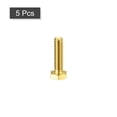 thumbnail image 3 of Unique Bargains Brass Hex Bolts, 1/4-20x1' 5 Pack Fully Thread Grade 4.8 Machine Screws, 3 of 4