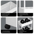 thumbnail image 3 of Shengyu Multifunctional Storage Solution For Bedroom And Living Room Occupying No Space Storage Cart Utility black,3 layers 25cm, 3 of 6