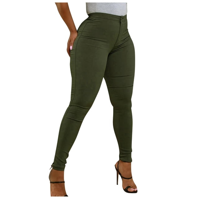 Wyzesi Jeans Blancs pour Femmes Mode Taille Haute Femmes Petite Grande Taille Extensible Jeans Colorés Pantalons