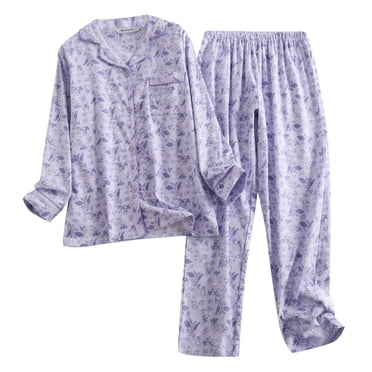 Lixiuxyad Pyjama de Noël pour Femmes en Flanelle Pyjama pour Dames Tenue d'Intérieur Grande Grande Taille Ample Printemps Automne et Hiver Dessin Animé Manches Longues Ensemble Pantalon