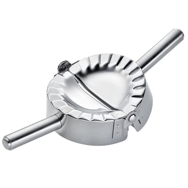 i Kito Dumpling Mould Stainless Steel Large Pierogi Maker, Ravioli Maker with Press 4.7in