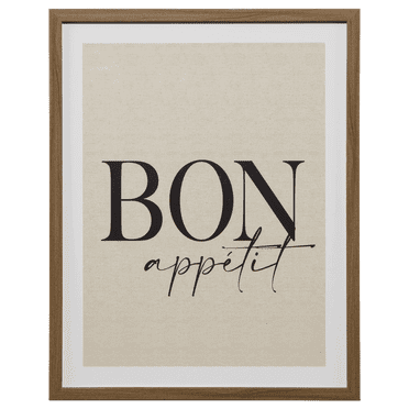 Décoration murale encadrée Bon Appétit style moderne rustique Bouclair