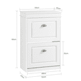thumbnail image 2 of SoBuy FSR78-W,2 Drawers Shoe Cabinet Shoe Rack Shoe Storage Cupboard Organizer Unit, 2 of 7
