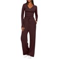 thumbnail image 2 of Soki Women's 2 Piece Sets Fall Outfits Long Sleeve Wide Leg Tracksuits Casual Lounge Set Matching Sets, 2 of 8